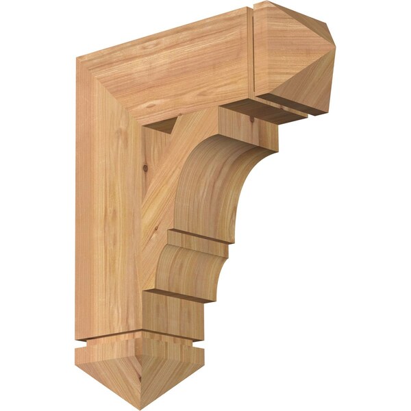 Ekena Millwork Balboa Arts & Crafts Smooth Bracket, Western Red Cedar, 5 1/2"W x 18"D x 22"H BKT06X18X22BOA03SWR - main
